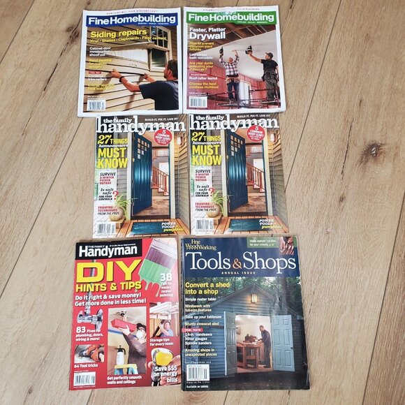Lot of 6 Magazines Fine Homebuilding Family Handyman DIY Tools & Shops 2010s - Picture 1 of 11